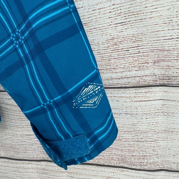 Columbia Plaid Omni Tech Snowboard Ski jacket Womens Medium Blue Interchange - Picture 7 of 16